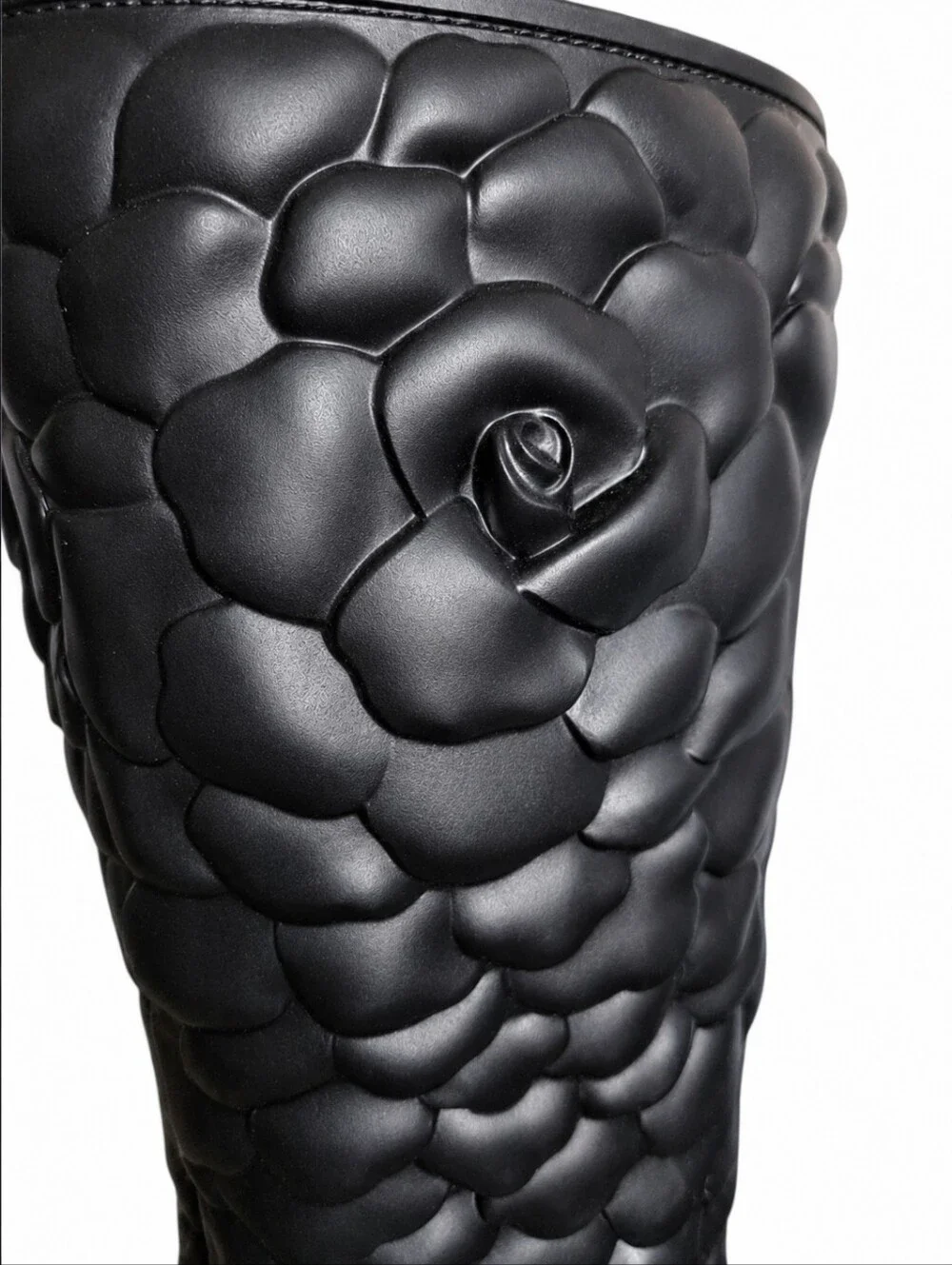 VALENTINO GARAVANI | Atelier 03 Rose Platform Rain Boots 36 Black With Box NWT